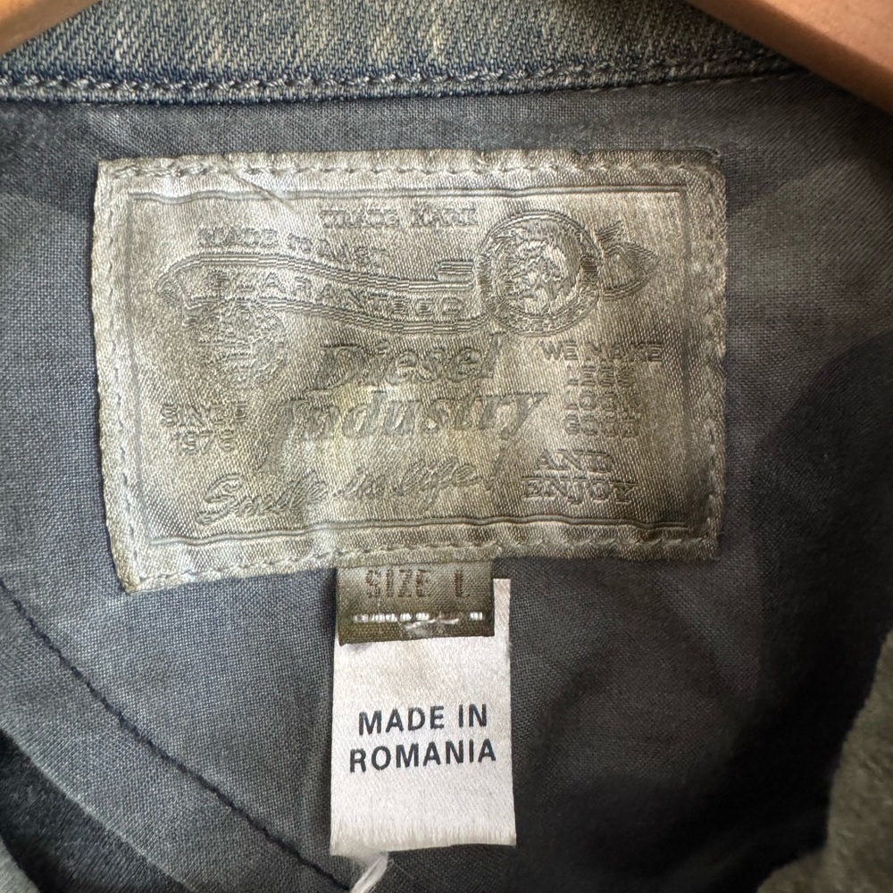 Diesel Men’s Denim Jacket size L - Picture 3 of 16